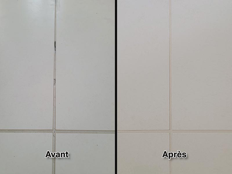 Réparation d'un coulis qui s'effrite