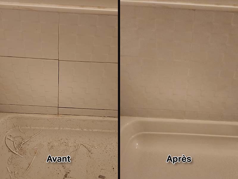 Réparation de joint de silicone pour éviter les infiltrations d'eau